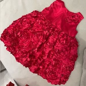 Flower textured baby girl dress